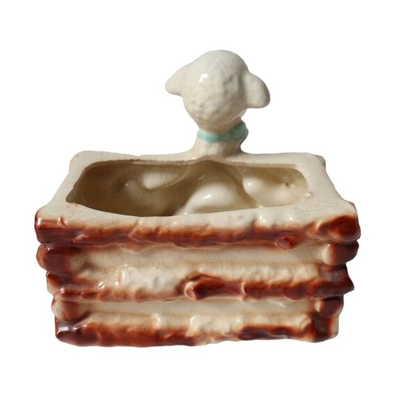 Vintage Pottery Lamb Planter Baby Lamb 1950s - Picture 4 of 8